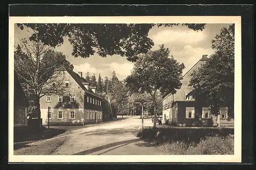 AK Schwarzenberg /Erzgeb., Gasthaus Jägerhaus, Landpoststempel