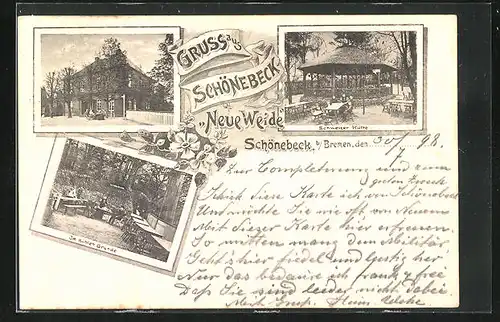 AK Schönebeck b. Bremen, Gasthaus Neue Weide, Schweizer Hütte