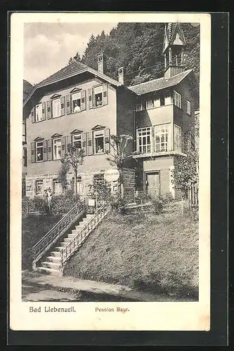 AK Bad Liebenzell, Hotel-Pension Baur