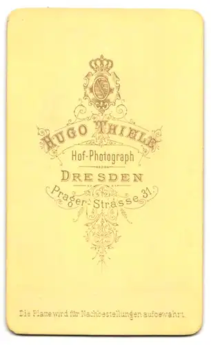 Fotografie Hugo Thiele, Dresden, Prager-Strasse 31, Portrait junge Dame mit Hochsteckfrisur