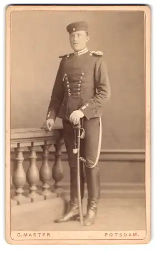 Fotografie C. Maeter, Potsdam, Französische Str. 8, Ulan im 1. Garde-Ulanen-Regiment Potsdam