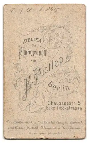 Fotografie E. Postlep, Berlin, Chausseestrasse 5, Ulan im 2. Garde-Ulanen-Regiment