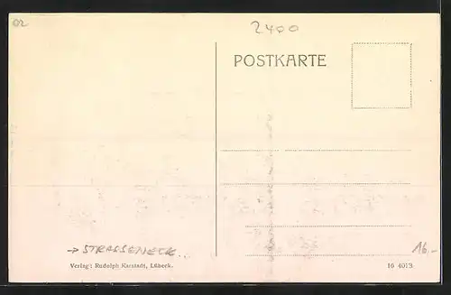 AK Lübeck, Strasseneck am Rosengarten