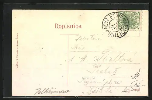 AK Novy Etink, Namesti, Strassenpartie mit Geschäften