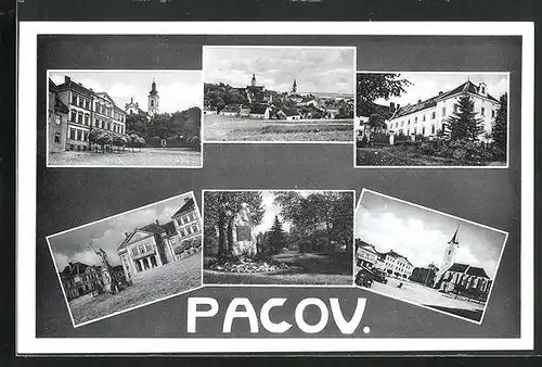 AK Pacov, Námesti, Pomnik, Celkovy pohled