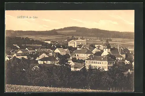 AK Svetlá n. Sáz., Teilansicht mit Blick ins Land