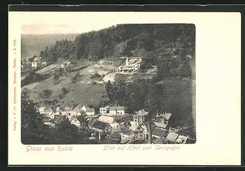 AK Ruhla, Blick auf Hôtel zum Landgrafen