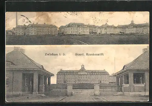 AK Zwickau i. S., Staatl. Krankenstift, Ortspartie