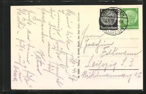 AK Groitzsch Bz. Leipzig, Brunnen auf einer Freifläche