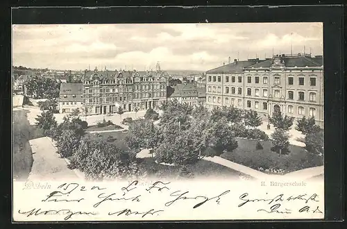 AK Döbeln, Körnerplatz mit Bürgerschule