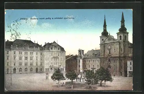 AK Jihlava, Budovy nove posty a mestske sporitelny