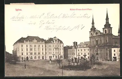 AK Iglau, Kaiser-Franz-Josef-Platz