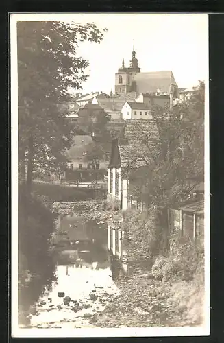 AK Jihlava, Celkovy pohled, Teilansicht mit Kirche