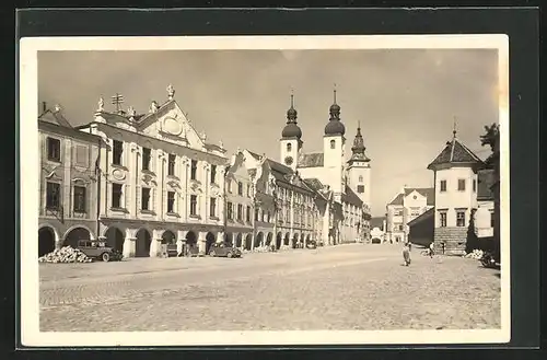 AK Telc, Platz mit Besuchern