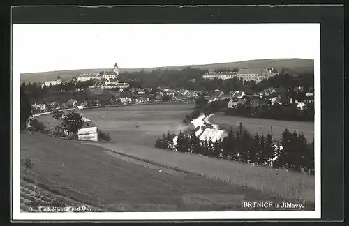 AK Brtnice u Jihlavy, Ortsansicht von Anhöhe