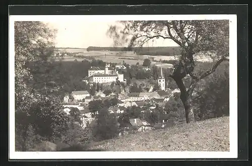 AK Ledec nad Sazavou, Ortsansicht von Anhöhe