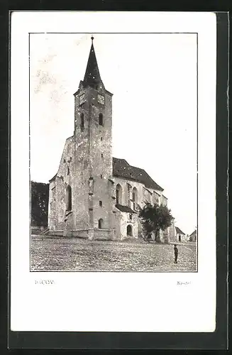 AK Pacov, Kostel, Blick auf die Kirche