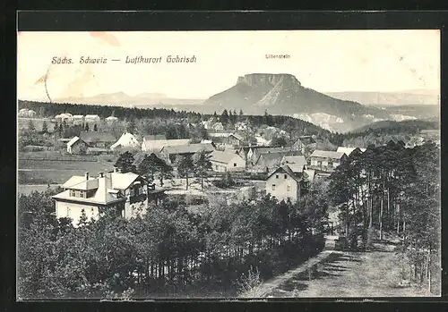 AK Gohrisch /Sächs. Schweiz, Teilansicht mit Lilienstein