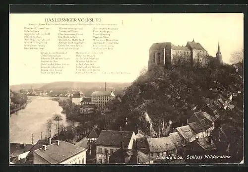 AK Leisnig i. Sa., Schloss Mildenstein, Das Leisniger Volkslied