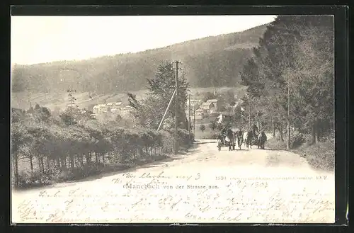 AK Manebach, Teilansicht von der Strasse aus