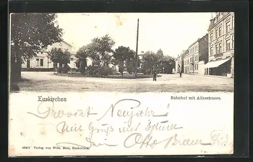 AK Euskirchen, Bahnhof mit Alleestrasse