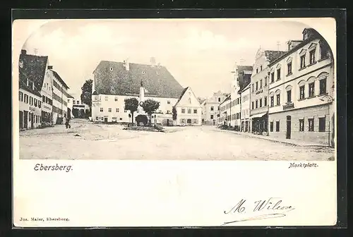 AK Ebersberg, Marktplatz mit Geschäften