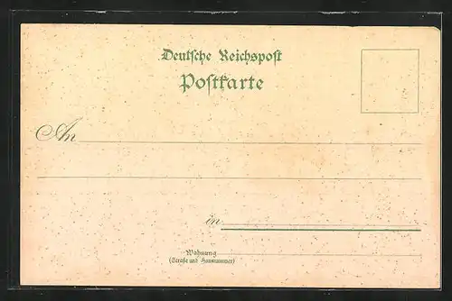 Lithographie Kaltennordheim, Totalansicht, Kirche, Krieger-Denkmal