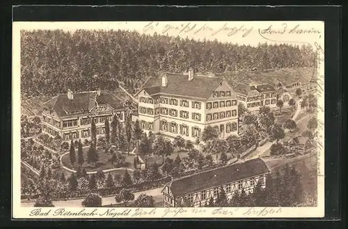 Künstler-AK Bad Rötenbach-Nagold, Hotel Rötenbach