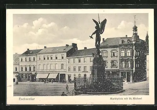 AK Eschweiler, Marktplatz mit St. Michael