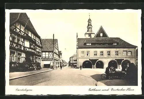 AK Gardelegen, Rathaus und Deutsches Haus