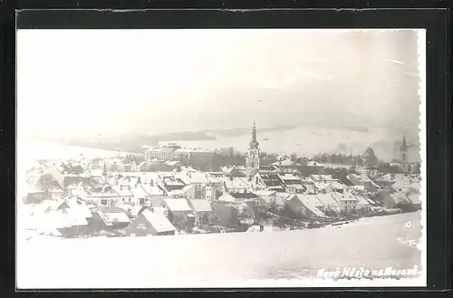 AK Nové Mesto na Morave, Verschneiter Ort