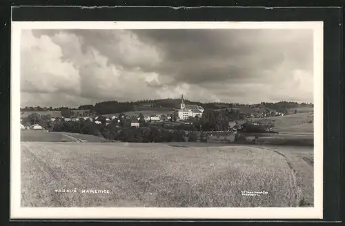 AK Trhova Kamenice, Felder vor der Ortschaft