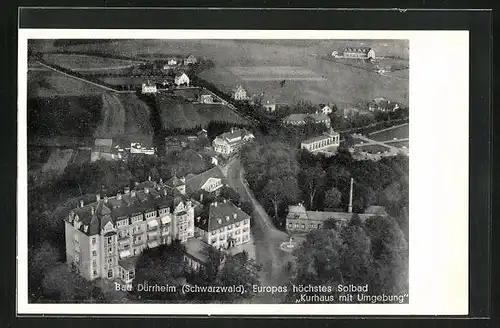 AK Bad Dürrheim /Schwarzwald, Fliegeraufnahme des Kurhauses