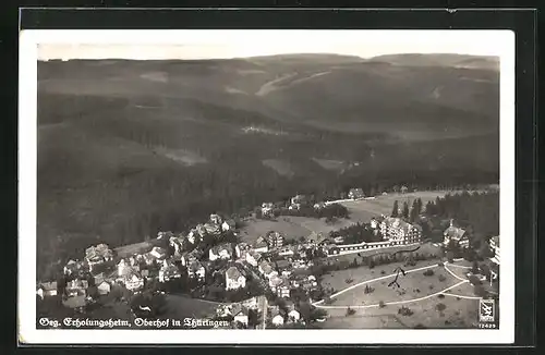 AK Oberhof in Thüringen, Fliegeraufnahme des Erholungsheims