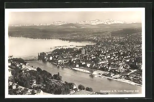 AK Konstanz a. B., Ortsansicht als Fliegeraufnahme