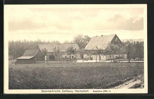 AK Hermsdorf i. Erzgeb., Blick auf Gasthof Zollhaus