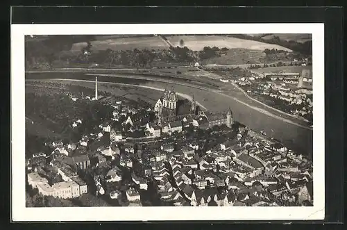 AK Meissen / Sachsen, Ortsansicht aus der Vogelschau