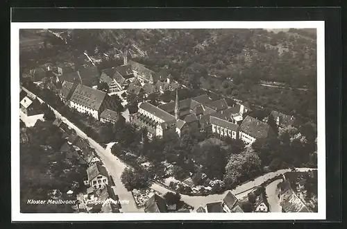 AK Maulbronn, Blick auf das Kloster, Fliegeraufnahme