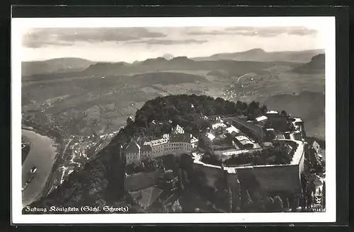 AK Königstein /Sächs. Schweiz, Blick auf Festung