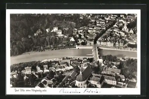 AK Bad Tölz, Flusspartie durch den Ort, Fliegeraufnahme
