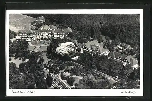 AK Bethel b. Bielefeld, Blick auf das Haus Marija aus der Vogelschau