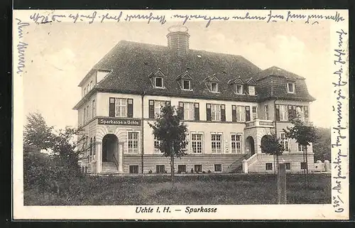 AK Uchte i. H., Sparkassen-Gebäude