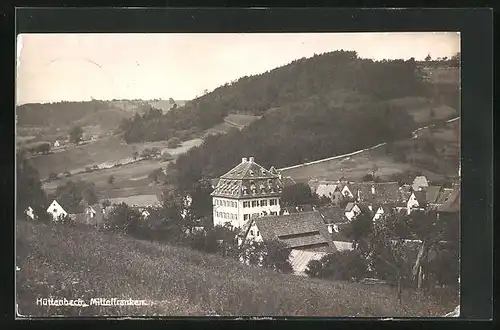 AK Hüttenbach in Mittelfranken, Ortsansicht aus der Vogelschau