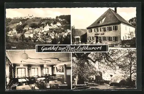 AK Sulzbürg /Opf, Totalansicht, Marktplatz und Gasthof zur Post