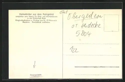 AK Obergedern, Blick zum Gut Obergedern