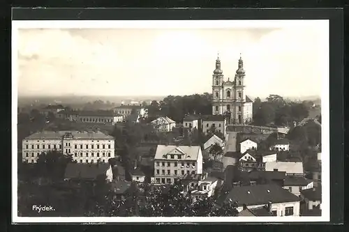 AK Frydek, die Marienkirche am Waldrand