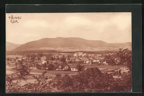 AK Trinec, Blick auf die Stadt im Tal