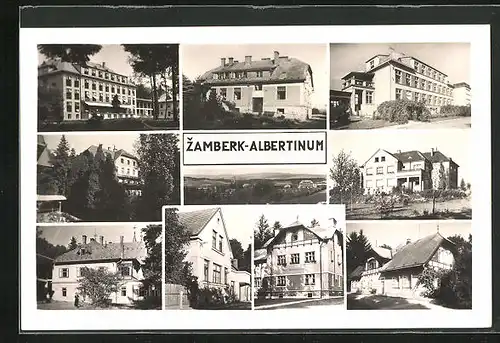 AK Zamberk-Albertinum, das Sanatorium, die Stadtvillen