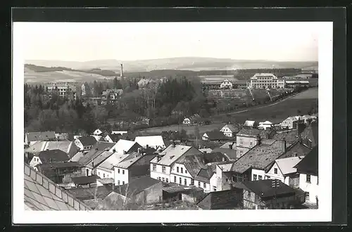 AK Zamberk, Blick über die Häuser Richtung Sanatorium