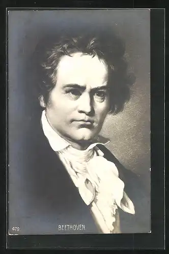 AK Ludvig van Beethoven, Portrait des berühmten Musikers